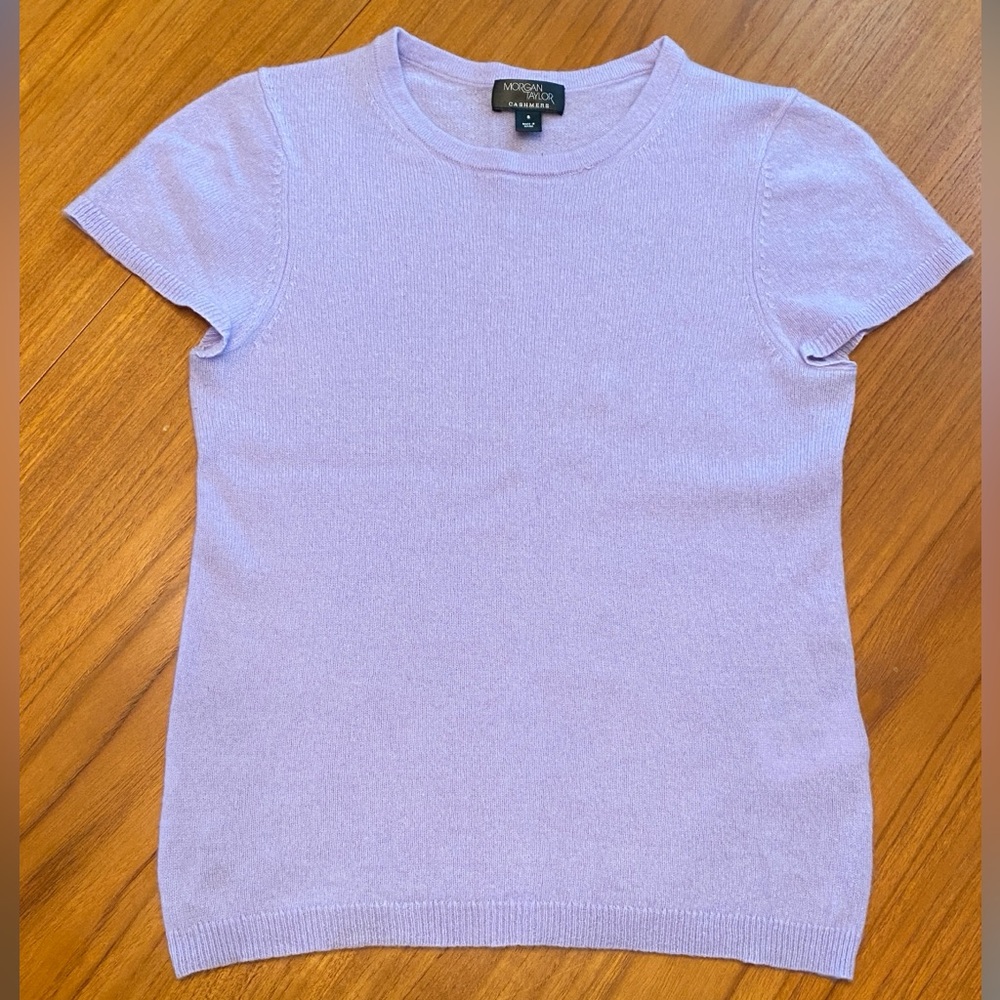 Cap sleeve 100% cashmere sweater